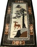 Lot#1556, CHINESE HAND WOVEN CARPET 56" X 32", ANTIQUE