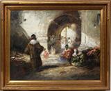 Lot#2014, DOUGLAS ARTHUR TEED (AMERICAN 1864-1929), OIL ON CANVAS, ARAB POTTERY SELLERS, 1920, 26" X 34"