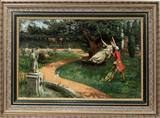 Lot#2032, GEORGE CARLINE (BRITISH 1855-1920), OIL ON CANVAS, 27" X 42", IN THE SWING