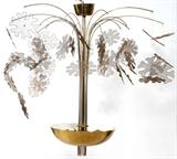 Lot#2038, PAAVO TYNELL (1890-1973), BRASS CHANDELIER, C.1950, H 32", DIA 15" (36" TO THE ARMS)