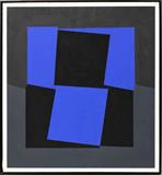 Lot#2039, VICTOR VASARELY, OIL ON CANVAS, 34 1/4" X 31 1/2", "ZARA"
