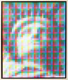Lot#2040, JEAN-PIERRE YVARAL, ACRYLIC ON CANVAS, DATED 1992, 47" X 39 1/4", "LIBERTE"