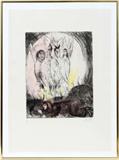 Lot#2050, MARC CHAGALL, ETCHING SIGNED 12" X 9" FROM BIBLE SERIES