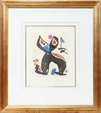 Lot#2051, JOAN MIRO (SPANISH 1893-1983), COLOR ETCHING, AQUATINT, 11" X 8 7/8", "LE MARTEAU SANS MAÎTRE, X"