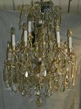 Lot#2083, VERSAILLE NICKELPLATED 12 LIGHT CHANDELIER, H 35" DIA 25"