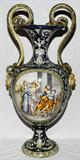 Lot#2124, ITALIAN MAJOLICA URN, C. 1900, H 33", DIA 15"