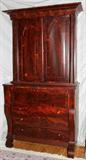 Lot#2161, AMERICAN EMPIRE MAHOGANY SECRETARY DESK, H 92", L 47", D 22"