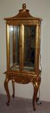 Lot#2172, CHINESE STYLE GOLD LEAF CURIO CABINET, H 78", W 26", D 15"