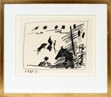 Lot#2241, PABLO PICASSO, LITHOGRAPH, 1961, 8" X 8 3/4" IMAGE, "JEU DE LA CAPE"