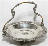 Lot#2253, MIDDLETOWN PLATE CO. (1943) ANTIQUE SILVER-PLATE BASKET, C. 1890, DIA 9 1/2"