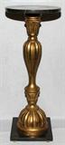 Lot#2282, ITALIAN GILT WOOD & SLATE PEDESTAL, H 31", DIA 12"