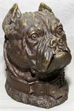 Lot#9, VARNIER SIGNED BRONZE BULLDOG HUMIDOR, 19TH C, H 9"