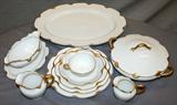 Lot#61, FRENCH LIMOGES PORCELAIN DINNER SERVICE, 'SILVER ANNIVERSARY' PATTERN, 201 PCS.