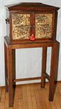 Lot#84, VINTAGE JAPANESE WOOD NETSUKE CABINET, H 47", L 22", D 15"
