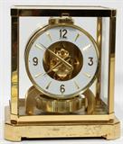 Lot#131, LECOULTRE ATMOSPHERIC MANTLE CLOCK, C1960, H 9", W 8", D 6"