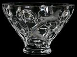 Lot#169, LALIQUE CRYSTAL CENTERPIECE BOWL, H 7", DIA 11"