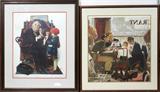 Lot#231, NORMAN ROCKWELL OFFSET COLOR LITHOGRAPH 2 PCS. LATE 20TH C "DR. AND THE DOLL", "SAVING GRACE"
