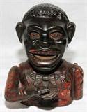 Lot#353, BLACK AMERICANA CAST IRON MECHANICAL BANK, EARLY 20TH C., W 5", H 7"