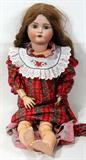 Lot#346, SIMON & HALBIG BISQUE HEAD DOLL, C. 1900, L 30
