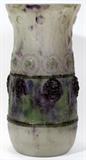 Lot#1006, GABRIEL ARGY-ROUSSEAU PATE-DE-VERRE GLASS VASE, H 10 1/8", DIA 5 1/8"