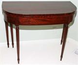 Lot#1015, SHERATON MAHOGANY FLIP-TOP CARD TABLE, C. 1820, H 27", W 36", D 17"