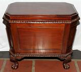 Lot#1018,ENGLISH MAHOGANY CELLARETTE, H 24", W 28", D 17"