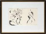 Lot#1056, MARC CHAGALL (1887-1985), LITHOGRAPH, 7 5/8" X 12 1/8" SIGHT SIZE, 'FLEURS ET PERSONNAGE'
