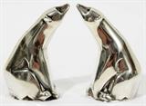 Lot#1068, DAVID ANDERSEN STERLING POLAR BEAR SALT & PEPPER SHAKERS, PAIR, H 2"