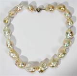 Lot#1091, 15MM-17MM BAROQUE PEARL NECKLACE, L 17"