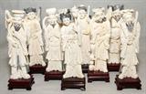 Lot#1120, CHINESE IVORY FIGURES OF DEITIES, EIGHT, H 8"