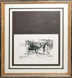 Lot#1142, LEROY NEIMAN (AMERICAN, B. 1927), ETCHING, #189/250, 9" X 14", 'BOVINE FAMILY'