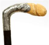 Lot#1237, IVORY & STERLING HANDLED SWORD CANE, LATE 19TH C., L 33 1/2"