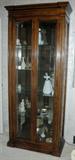 Lot#1336, WALNUT DISPLAY CABINET, H 84", W 32"