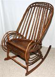 Lot#1470, AMERICAN FOLK ART BENTWOOD ROCKING CHAIR, C. 1900
