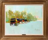 Lot#2017, NICOLAI SIMBARI, OIL ON CANVAS, 22" X 28", "CARROZZELLE"