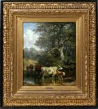 Lot#2021, FRIEDRICH JOHANN VOLTZ OIL ON CANVAS, [GERMAN  1817-1886], 23" X 19"