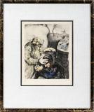 Lot#2034, MARC CHAGALL, HAND COLORED ETCHING, 1958, 11 1/2" X 9 1/4", "JACOB'S DREAM" FROM "LA BIBLE"