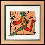 Lot#2029, PETER MAX (AMERICAN/GERMAN B. 1937), COLOR SERIGRAPH, 1979, 22" X 22", "USA OLYMPIC TORCH"