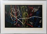 Lot#2035, JOAN MIRO (SPANISH 1893-1983), COLOR ETCHING & AQUATINT, 59.5 CM X 98.5 CM, "L'INVITEE DU DIMANCHE"