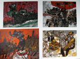 Lot#2038, THEODORE TOBIASSE, HAND COLORED LITHOGRAPHS, SUITE OF 18, 17" X 23", "DIASPORA"