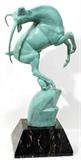 Lot#2043,MARSHALL FREDERICKS (US, 1908-1998), BRONZE SCULPTURE, 30 1/2" X 17" X 14 1/4", 'LEAPING GAZELLE'