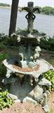 Lot#2044, BRONZE GARDEN FOUNTAIN, 20TH C., H CA. 63", D CA. 36"