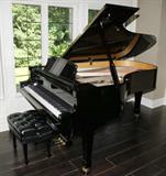 Lot#2048, KOHLER & CAMPBELL EBONY PIANO WITH PIANO DISC DIGITAL PLAYER, SERIAL #ISGG0138, W 59", L 84'