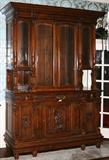 Lot#2085, BELGIUM CARVED WALNUT CABINET, C. 1890, H 98", L 71", D 23 3/4"