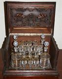 Lot#2080,GERMAN CARVED WALNUT TANTALIS SET, H 14", L 15", 19TH.C.
