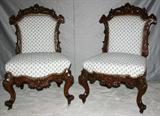 Lot#2090, ENGLISH MAHOGANY SIDE CHAIRS, 19TH C., PAIR