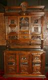 Lot#2087, FRENCH CARVED OAK CUPBOARD, C. 1880, H 100", L 58", D 21"