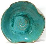 Lot#2112, MARY CHASE STRATTON PEWABIC POTTERY CENTERPIECE BOWL, H 3 1/2", DIA 14 1/2"
