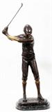 Lot#2297, CONTEMPORARY BRONZE SCULPTURE OF A GOLFER, H 26.5"