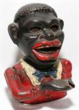 Lot#2476, AMERICAN CAST IRON MECHANICAL BANK, "JOLLY", H 6 1/2", L 5"